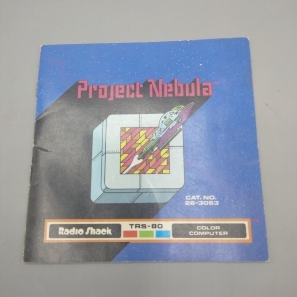 TRS-80 Project Nebula Game Insert (1981) for Radio Shack Tandy Color Computer